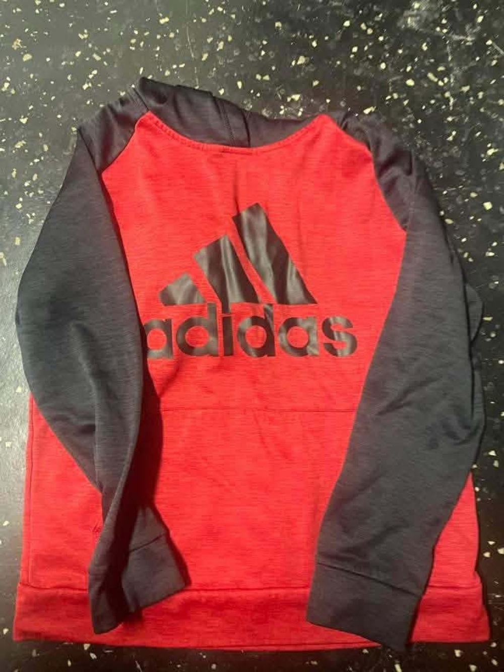 adidas Red and Black Kids' Logo Hoodie